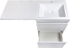 Style Line Тумба с раковиной Даллас 120 R Люкс, белая PLUS эмаль – фотография-6